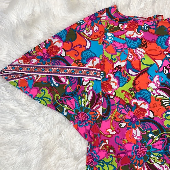 NWOT Trina Turk 'Fiji Flower' Swim Cover-Up Tunic Dress - Picture 8 of 13